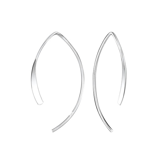 Patterned Thread Through Earrings - 925 Sterling Silver