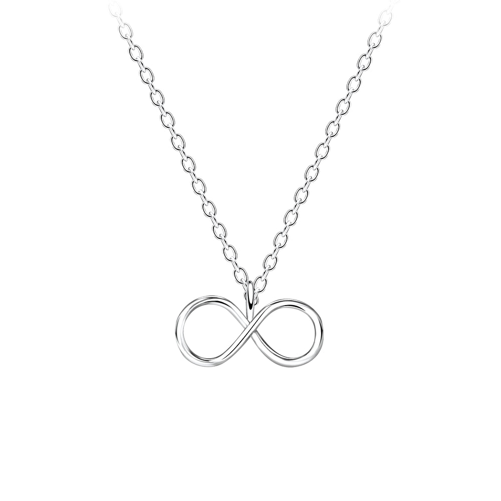 Infinity Necklace - 18 Inches - 925 Sterling Silver