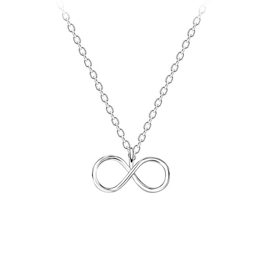 Infinity Necklace - 18 Inches - 925 Sterling Silver