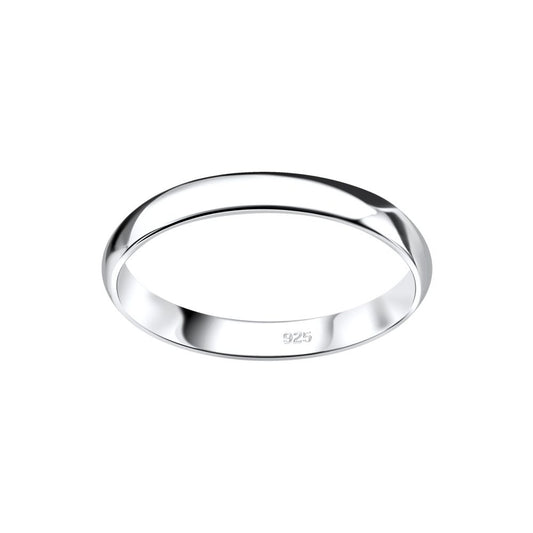 2mm Silver Band Ring - Size 8 - 925 Sterling Silver Women's Jewelry