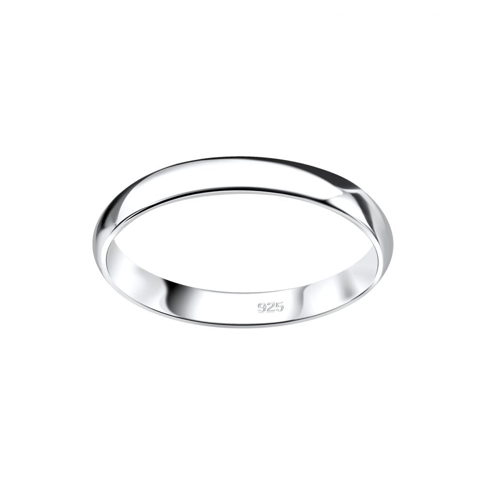 2mm Silver Band Ring - Size 9 - 925 Sterling Silver Women's Jewelry