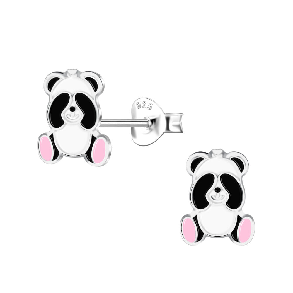 Panda Stud Earrings - 925 Sterling Silver