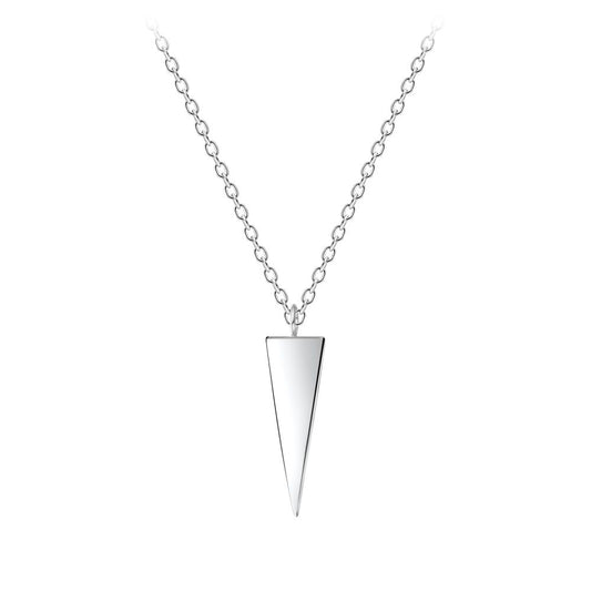 45cm Silver Triangle Necklace - 925 Sterling Silver