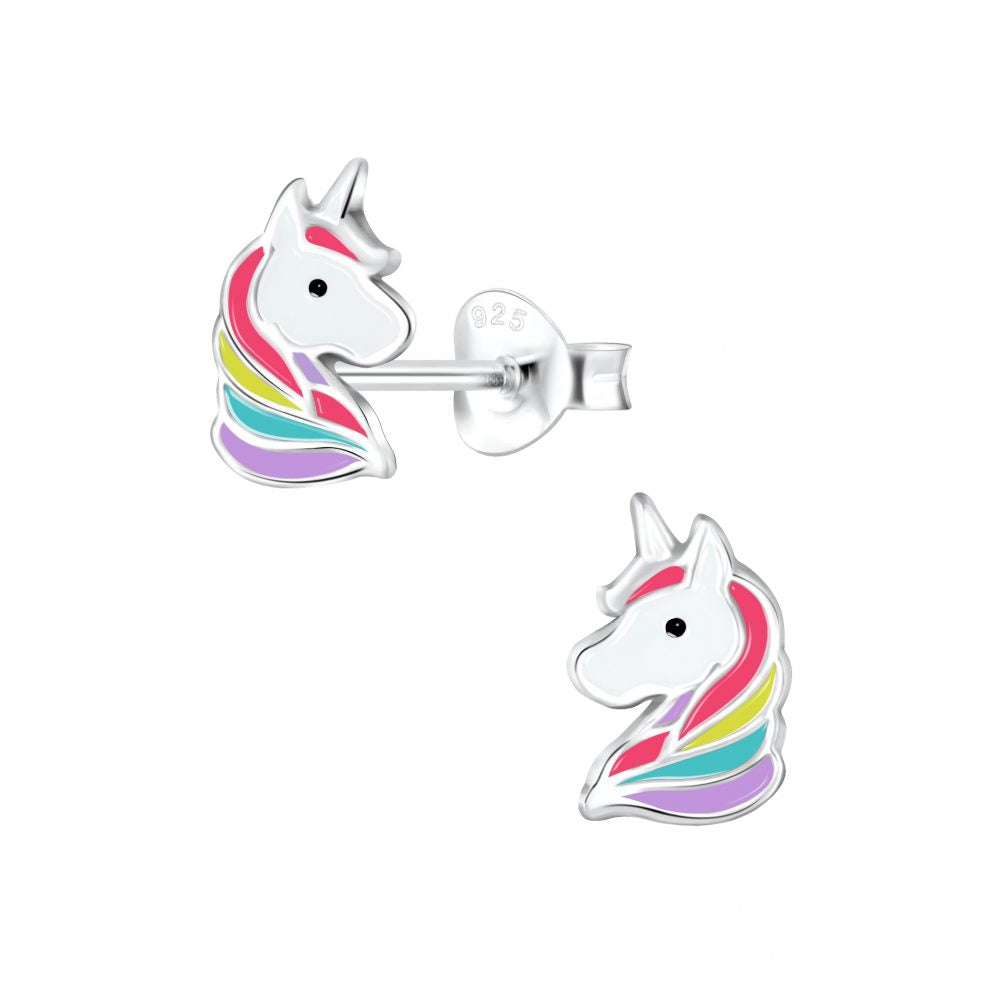 Unicorn Stud Earrings - 925 Sterling Silver