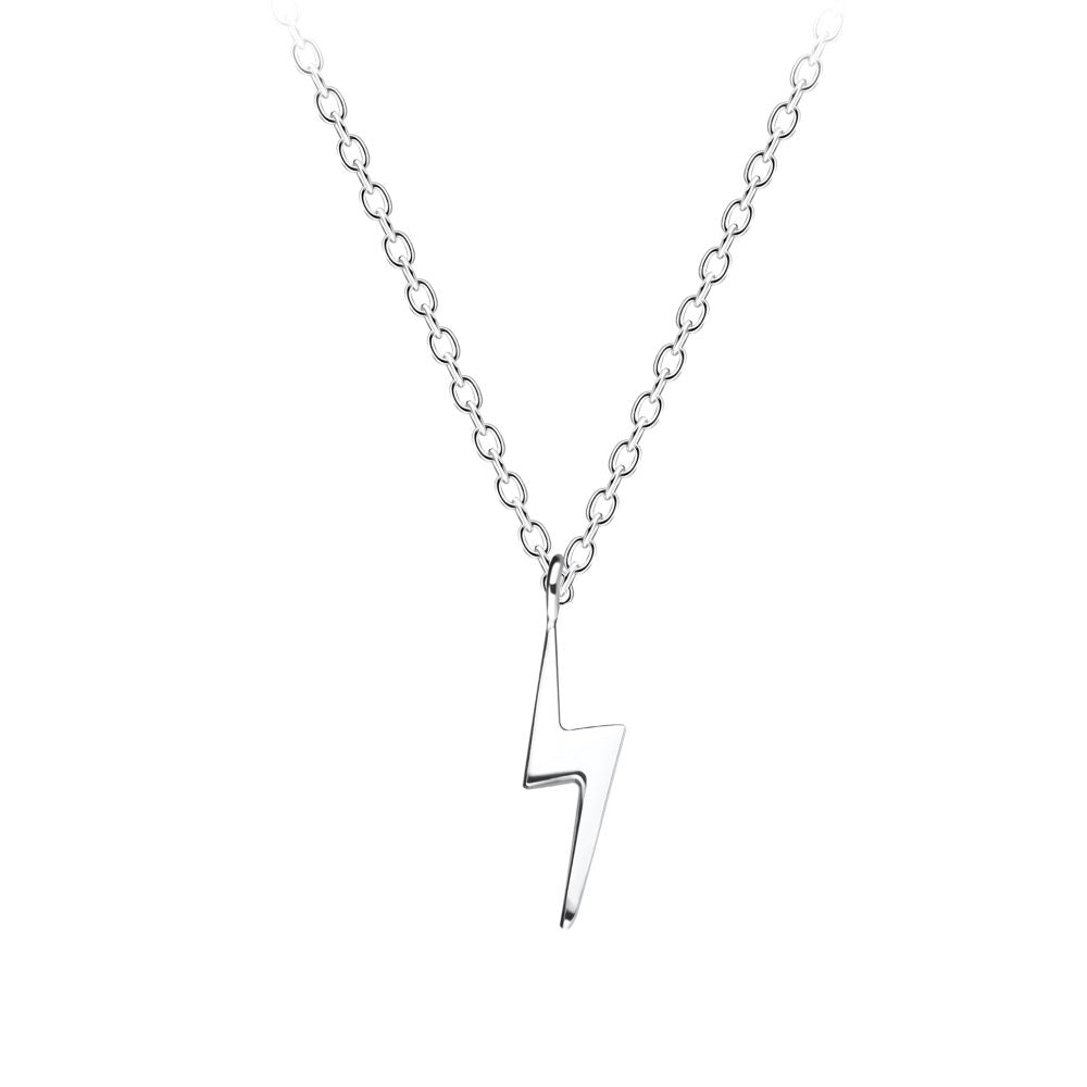 45cm Lightning Bolt Necklace - 925 Sterling Silver