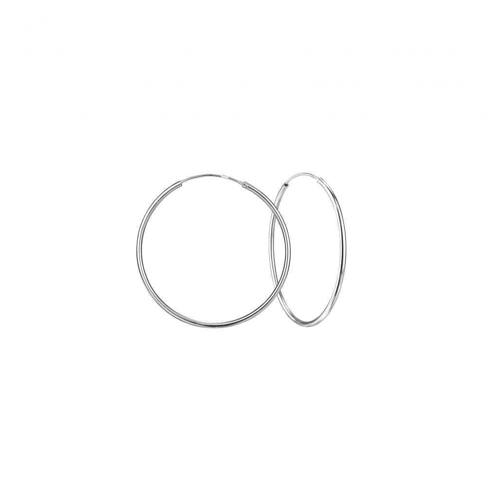 30mm Hoop Earrings - 925 Sterling Silver Women's Jewelry