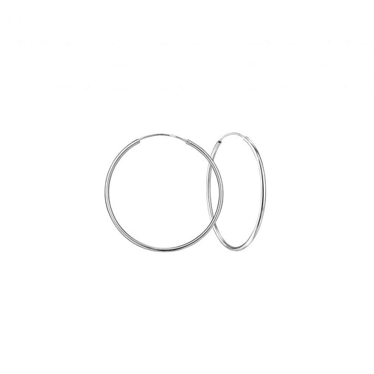 30mm Hoop Earrings - 925 Sterling Silver Women's Jewelry