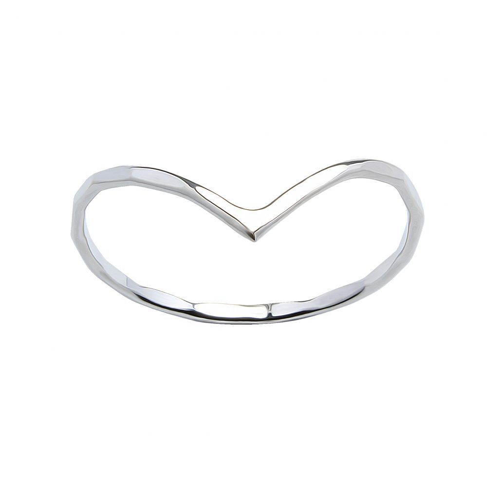 Chevron Ring - 7 - 925 Sterling Silver