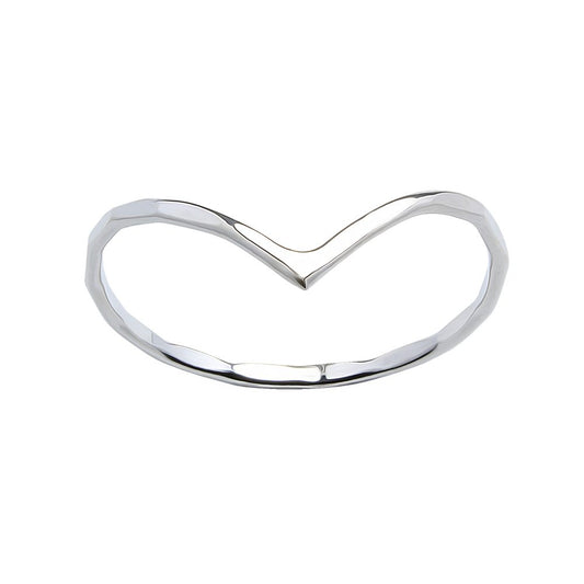 Chevron Ring - 7 - 925 Sterling Silver