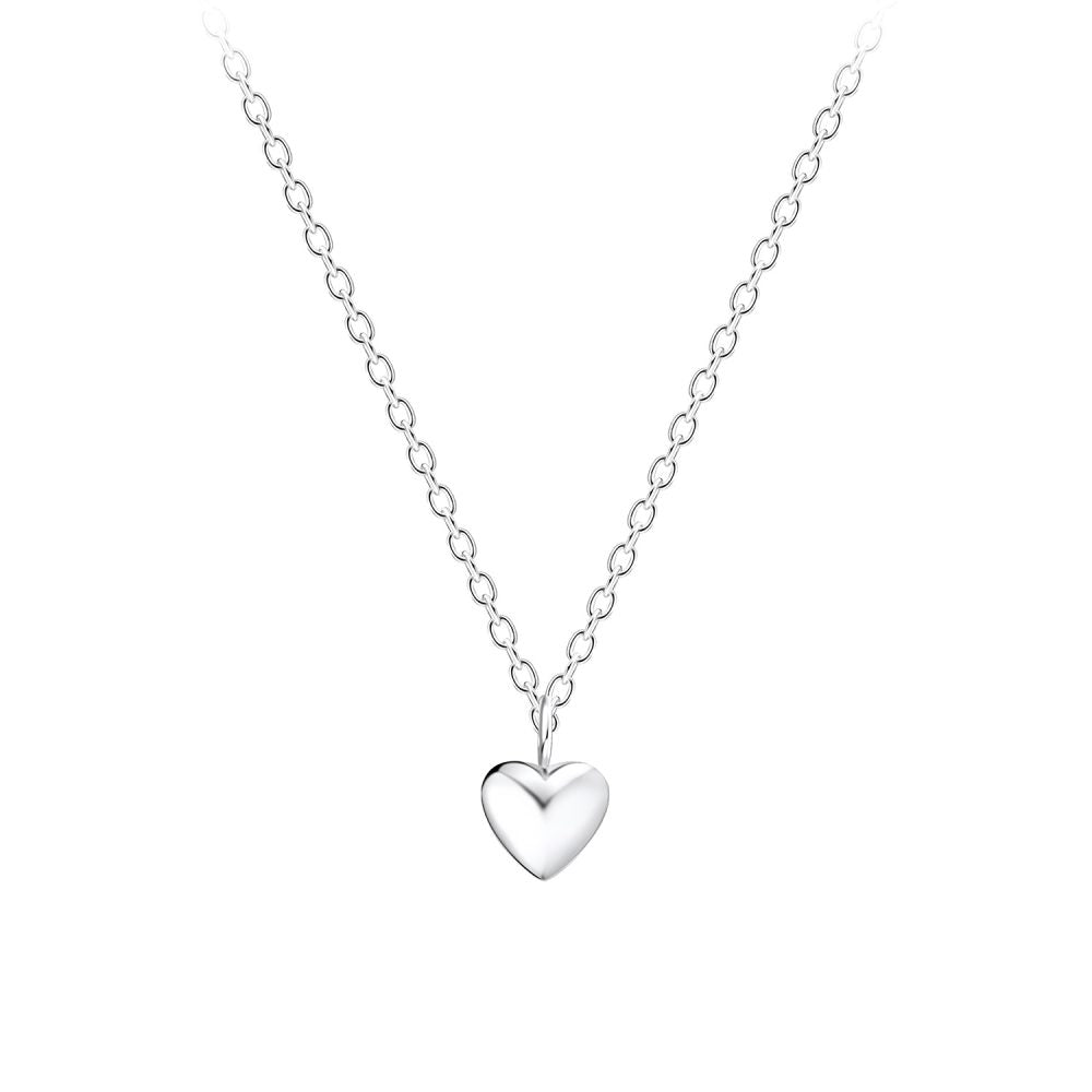 Silver Heart Necklace - 925 Sterling Silver