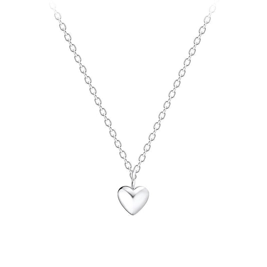 Silver Heart Necklace - 925 Sterling Silver