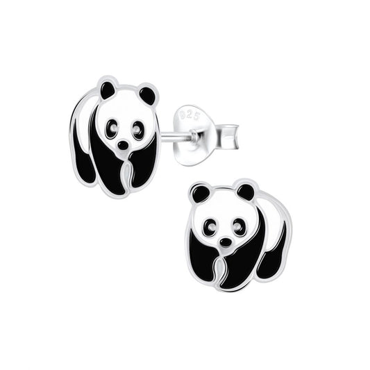 Panda Stud Earrings - 925 Sterling Silver