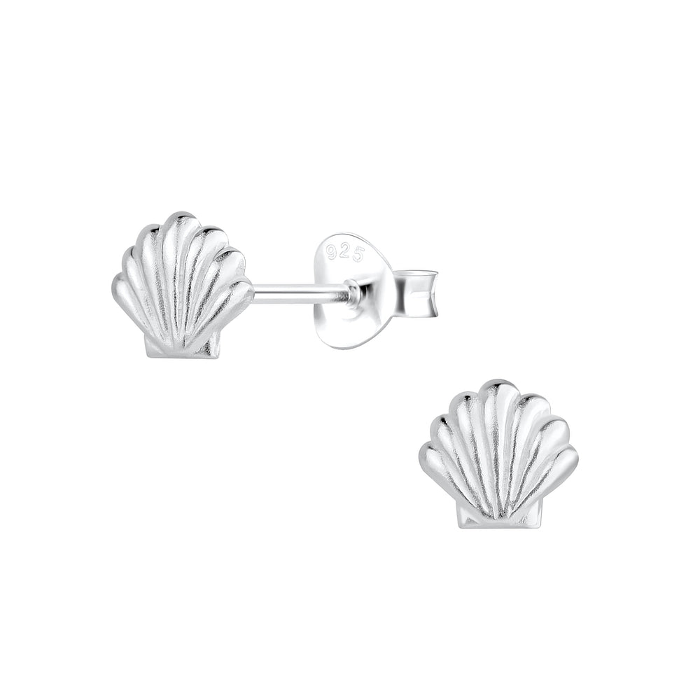 Shell Stud Earrings - 6mm - 925 Sterling Silver