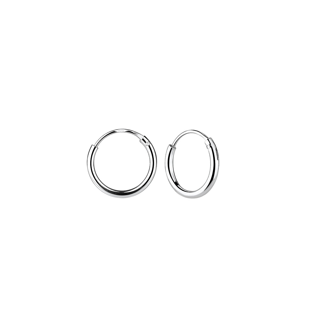 Hoop Earrings - 10mm - 925 Sterling Silver