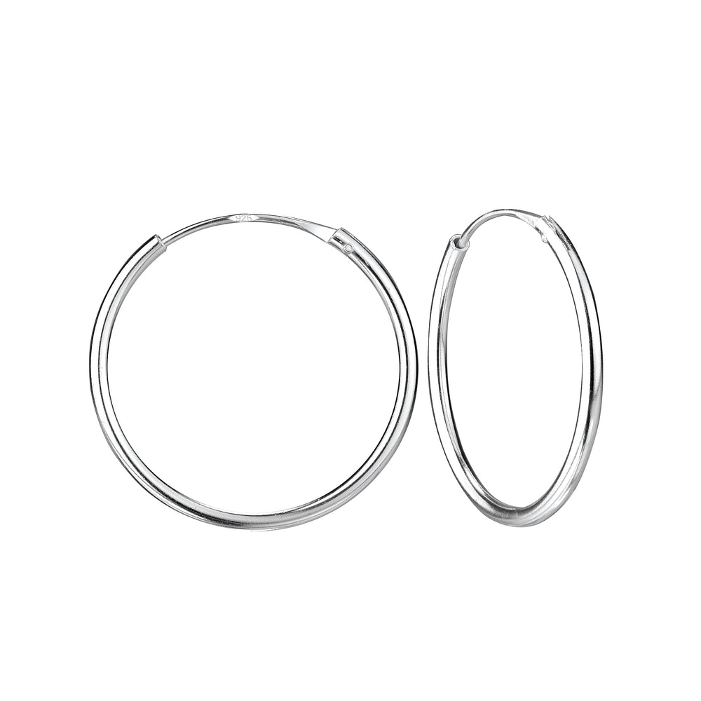 Hoop Earrings -  20mm - 925 Sterling Silver