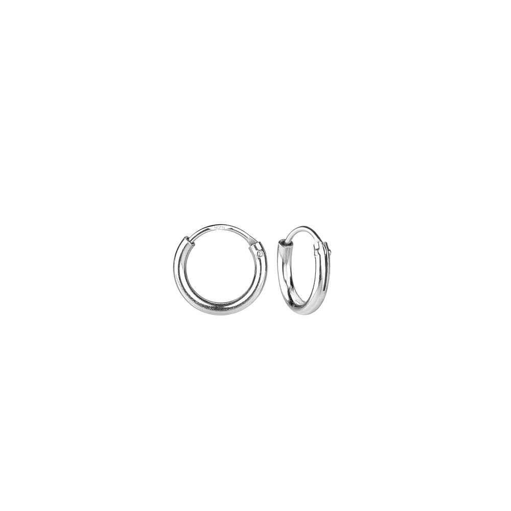 Hoop Earrings - 8mm - 925 Sterling Silver