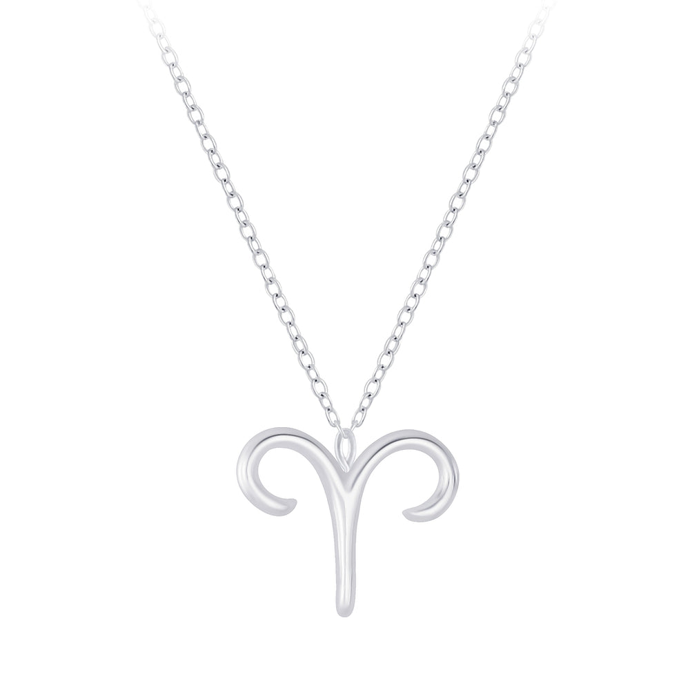 Aries Zodiac Sign Necklace - 18 Inches - 925 Sterling Silver