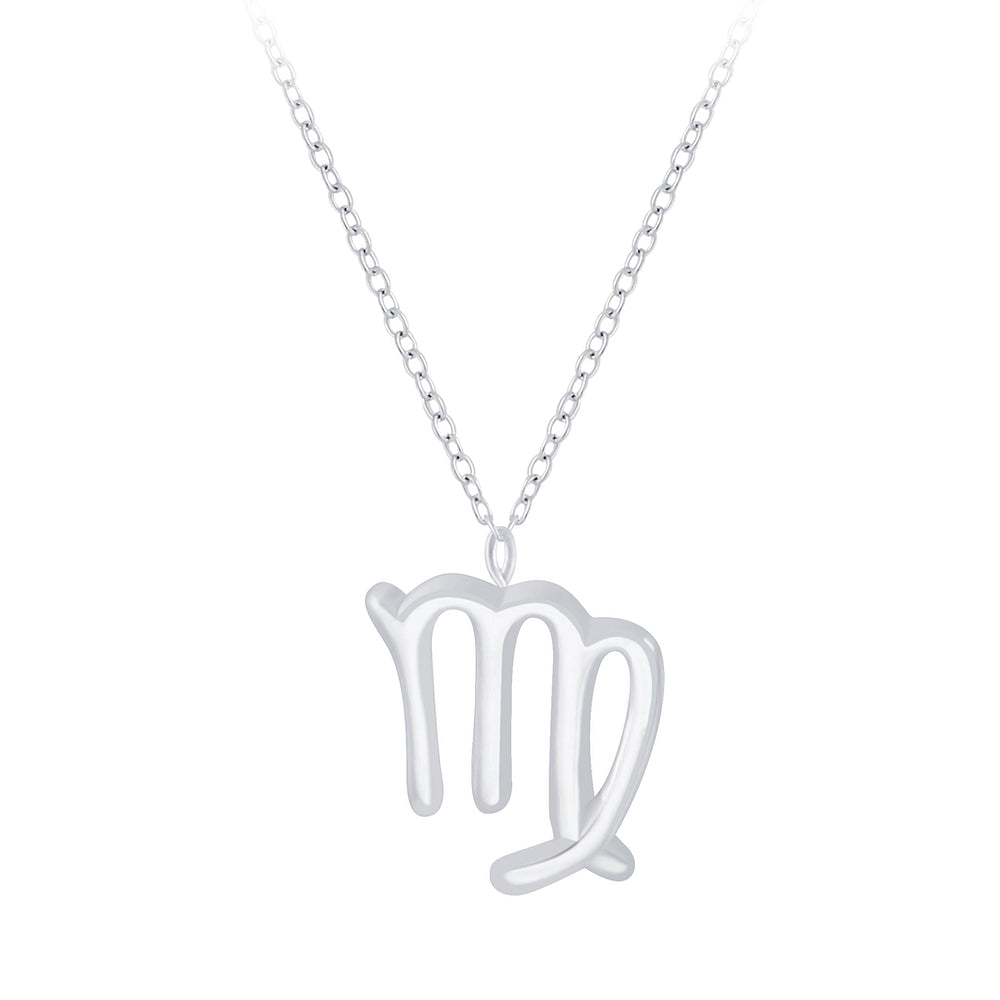 Virgo Zodiac Sign Necklace - 18 Inches - 925 Sterling Silver