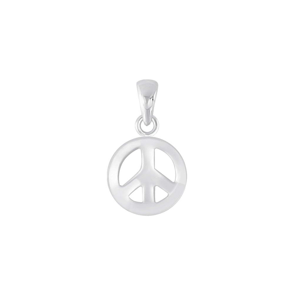 Peace Symbol Pendant - 7mm - 925 Sterling Silver