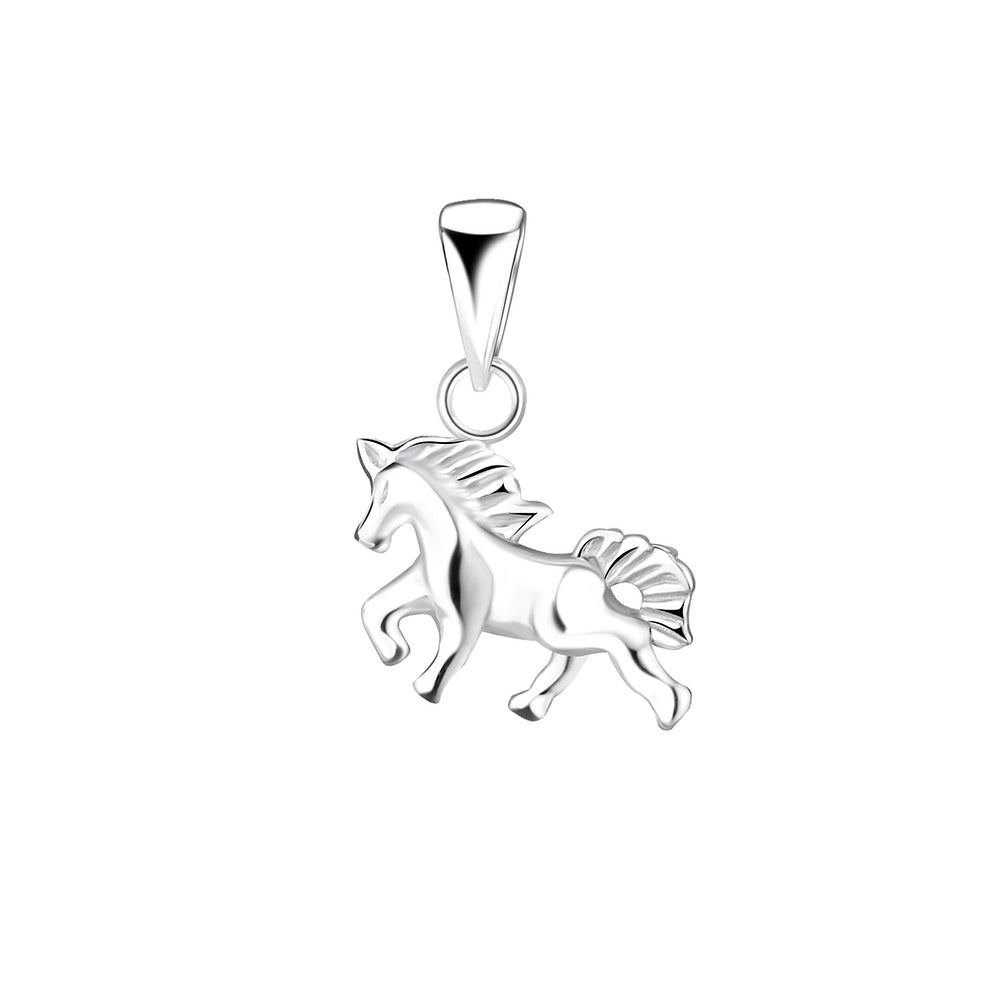 Silver Horse Pendant - 7mm - 925 Sterling Silver