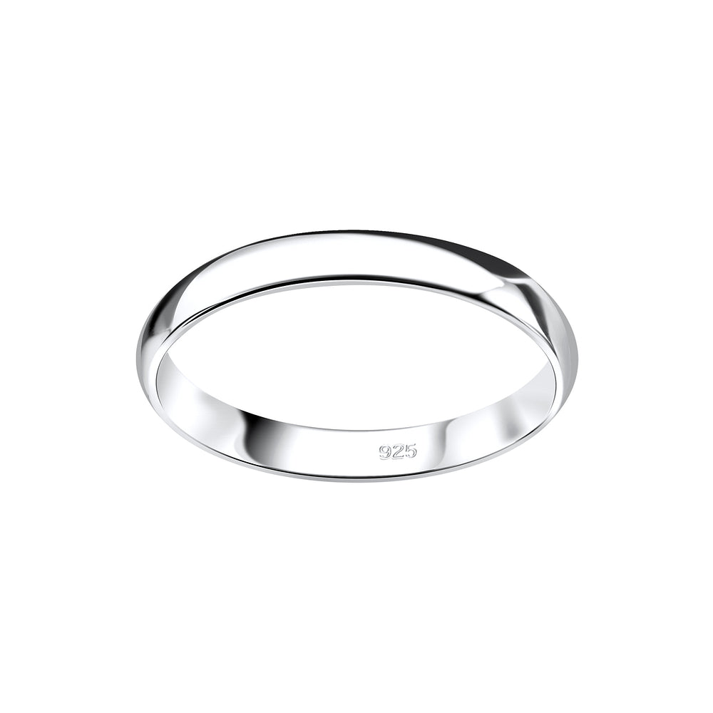 Silver Band Ring - 2mm - Size 7 - 925 Sterling Silver