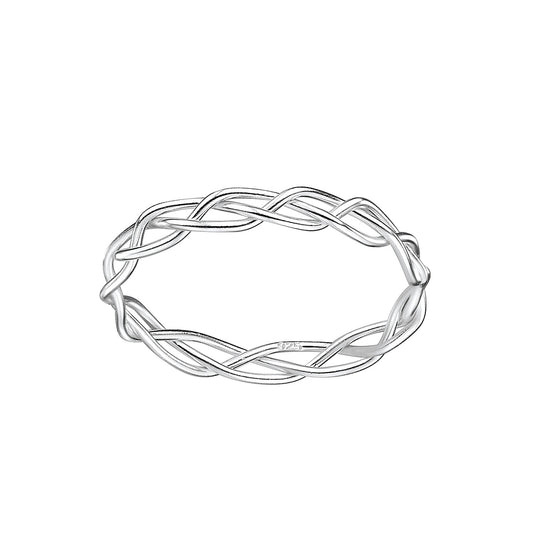 Braided Ring - Size 7 - 925 Sterling Silver