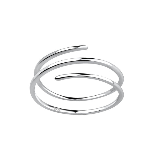 Line Wrap Ring - Size 7 - 925 Sterling Silver