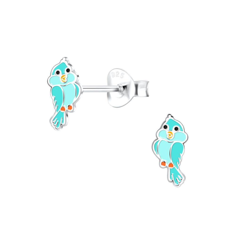 Silver Bird Stud Earrings - 925 Sterling Silver Women's Jewelry