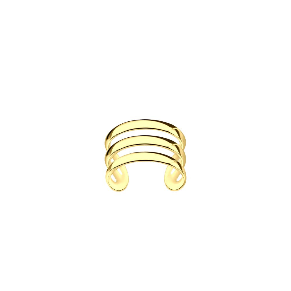 Triple Line Ear Cuff - 925 Sterling Silver with Gold Finish