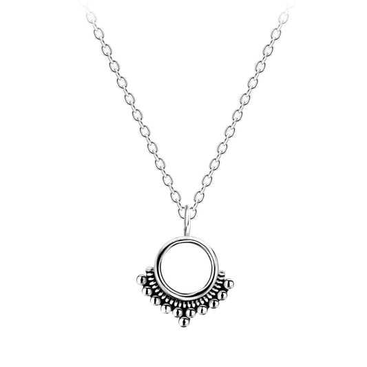 Silver Bohemian Necklace - 925 Sterling Silver Women's Jewelry