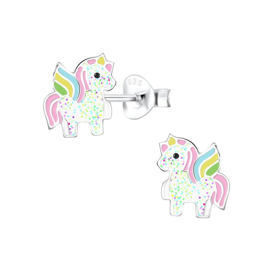 Unicorn Stud Earrings - 925 Sterling Silver