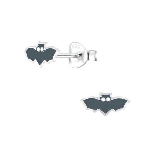 Bat Stud Earrings - 925 Sterling Silver