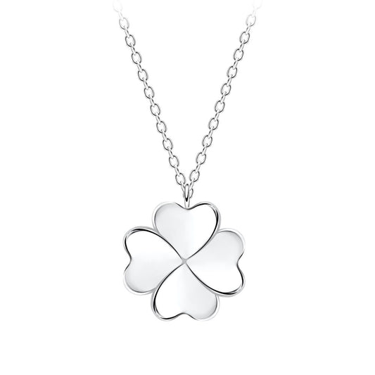 45cm Silver Clover Necklace - 925 Sterling Silver