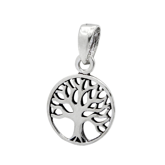 Silver Tree of Life Pendant - 11mm - 925 Sterling Silver